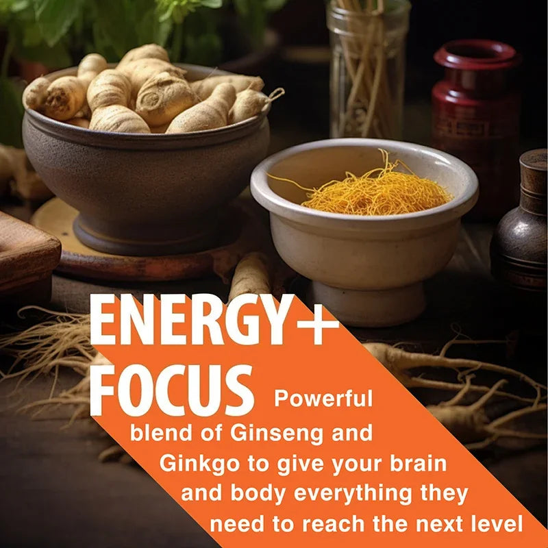 Panax Ginseng + Ginkgo Biloba | Natural Energy and Focus Support