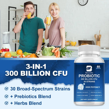 300 Billion CFU Probiotic Supplement