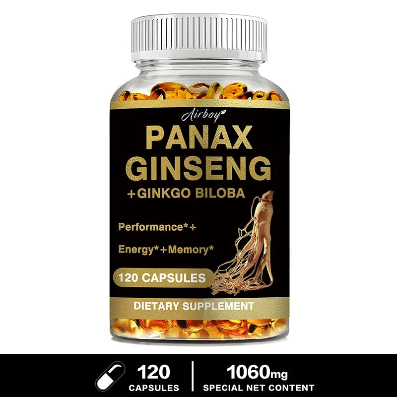 Panax Ginseng + Ginkgo Biloba | Natural Energy and Focus Support