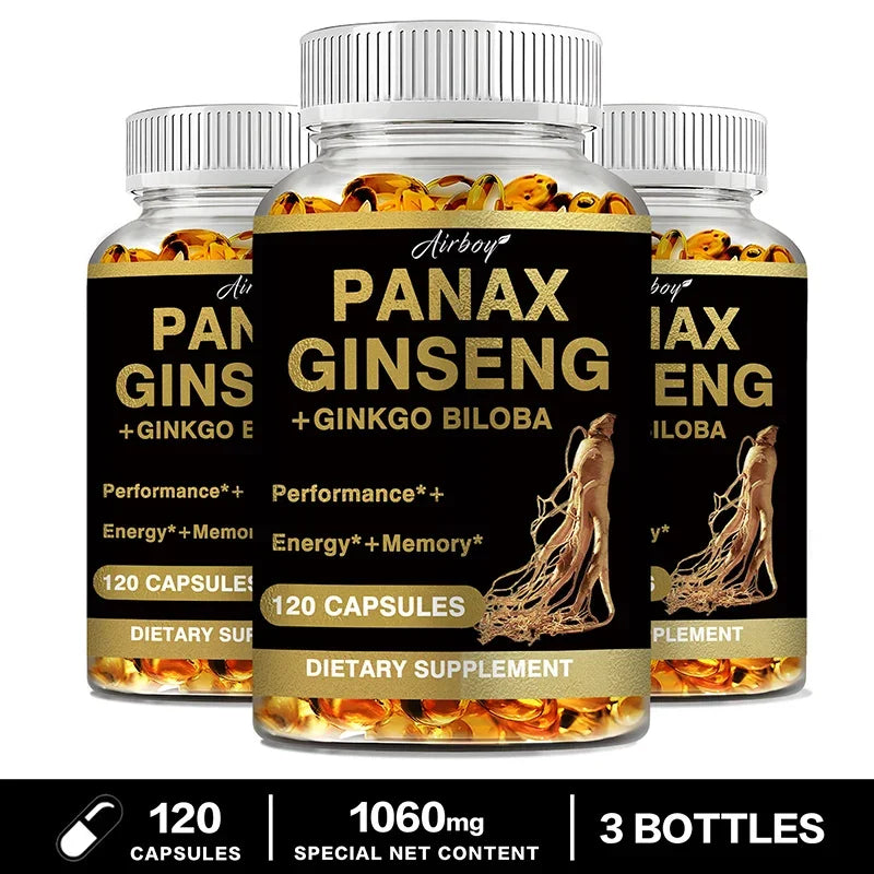 Panax Ginseng + Ginkgo Biloba | Natural Energy and Focus Support
