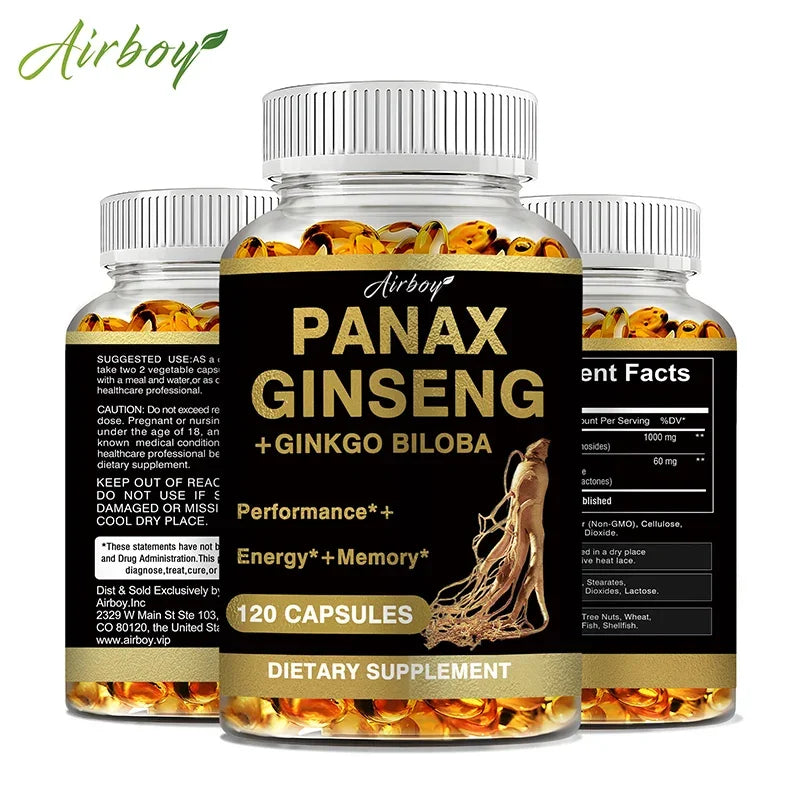 Panax Ginseng + Ginkgo Biloba | Natural Energy and Focus Support