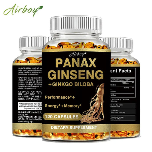Panax Ginseng + Ginkgo Biloba | Natural Energy and Focus Support