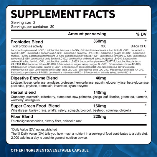 300 Billion CFU Probiotic Supplement